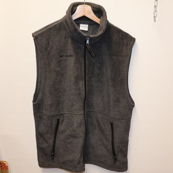 Columbia Sportswear Jacket Size M Gray Sleeveless Vest Zip Front Pockts - Picture 10 of 12